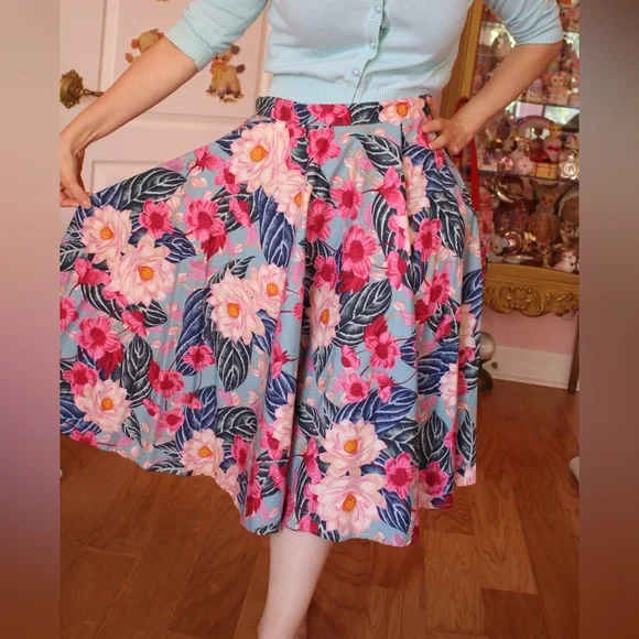 Hell Bunny floral tropical skirt XL - Picture 4 of 4